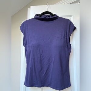 Klassy network mock neck top with built in bra